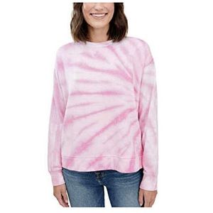 Splendid pink and white tie dye sweatshirt